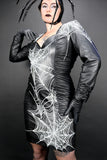 Spinning Webs Leather Dress