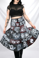 Horror Comic Patchwork Skirt