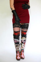 Thigh High Hand Painted Snake Boots