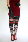 Thigh High Hand Painted Snake Boots