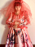 Hand Dyed & Hand Painted / Hand Drawn Beetlejuice Gown