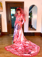 Hand Dyed & Hand Painted / Hand Drawn Beetlejuice Gown