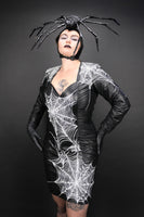 Spinning Webs Leather Dress