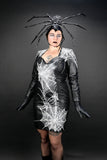 Spinning Webs Leather Dress