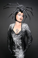 Spinning Webs Leather Dress