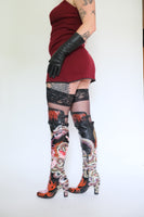 Thigh High Hand Painted Snake Boots