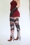 Thigh High Hand Painted Snake Boots