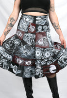 Horror Comic Patchwork Skirt