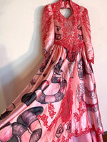 Hand Dyed & Hand Painted / Hand Drawn Beetlejuice Gown
