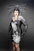 Spinning Webs Leather Dress