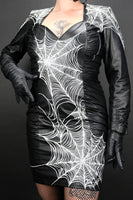 Spinning Webs Leather Dress