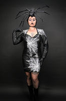 Spinning Webs Leather Dress