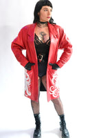 Vampire Clown Red Leather Jacket