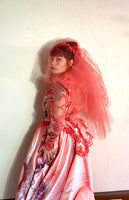 Hand Dyed & Hand Painted / Hand Drawn Beetlejuice Gown
