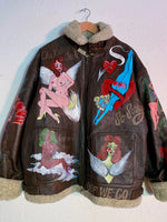 Reserved * Custom Order * Hand Painted Bomber Jacket