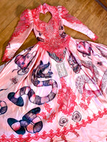 Hand Dyed & Hand Painted / Hand Drawn Beetlejuice Gown