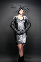 Spinning Webs Leather Dress