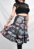 Horror Comic Patchwork Skirt