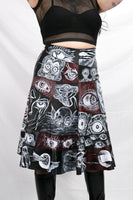 Horror Comic Patchwork Skirt