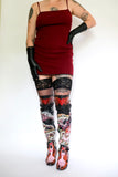 Thigh High Hand Painted Snake Boots