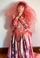 Hand Dyed & Hand Painted / Hand Drawn Beetlejuice Gown