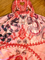 Hand Dyed & Hand Painted / Hand Drawn Beetlejuice Gown