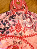 Hand Dyed & Hand Painted / Hand Drawn Beetlejuice Gown