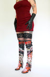 Thigh High Hand Painted Snake Boots