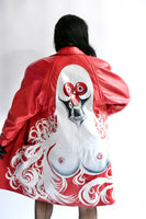 Vampire Clown Red Leather Jacket