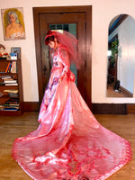 Hand Dyed & Hand Painted / Hand Drawn Beetlejuice Gown