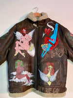 Reserved * Custom Order * Hand Painted Bomber Jacket