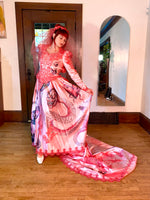 Hand Dyed & Hand Painted / Hand Drawn Beetlejuice Gown