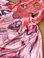 Hand Dyed & Hand Painted / Hand Drawn Beetlejuice Gown