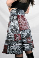 Horror Comic Patchwork Skirt