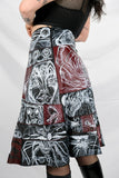 Horror Comic Patchwork Skirt