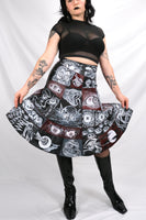Horror Comic Patchwork Skirt