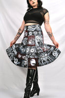 Horror Comic Patchwork Skirt