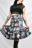 Horror Comic Patchwork Skirt