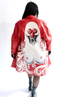Vampire Clown Red Leather Jacket