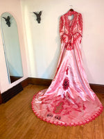 Hand Dyed & Hand Painted / Hand Drawn Beetlejuice Gown