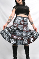 Horror Comic Patchwork Skirt