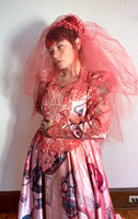 Hand Dyed & Hand Painted / Hand Drawn Beetlejuice Gown