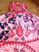 Hand Dyed & Hand Painted / Hand Drawn Beetlejuice Gown