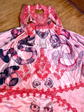 Hand Dyed & Hand Painted / Hand Drawn Beetlejuice Gown