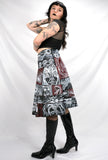 Horror Comic Patchwork Skirt