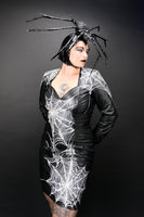Spinning Webs Leather Dress